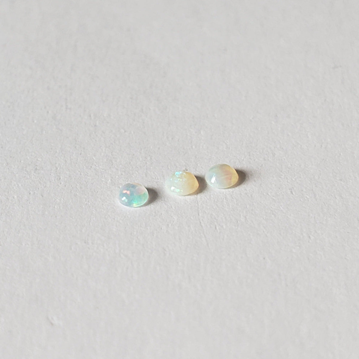 Opal | 3 Piece Lot | Round Cabochon | White Rainbow | 1.6-1.7mm