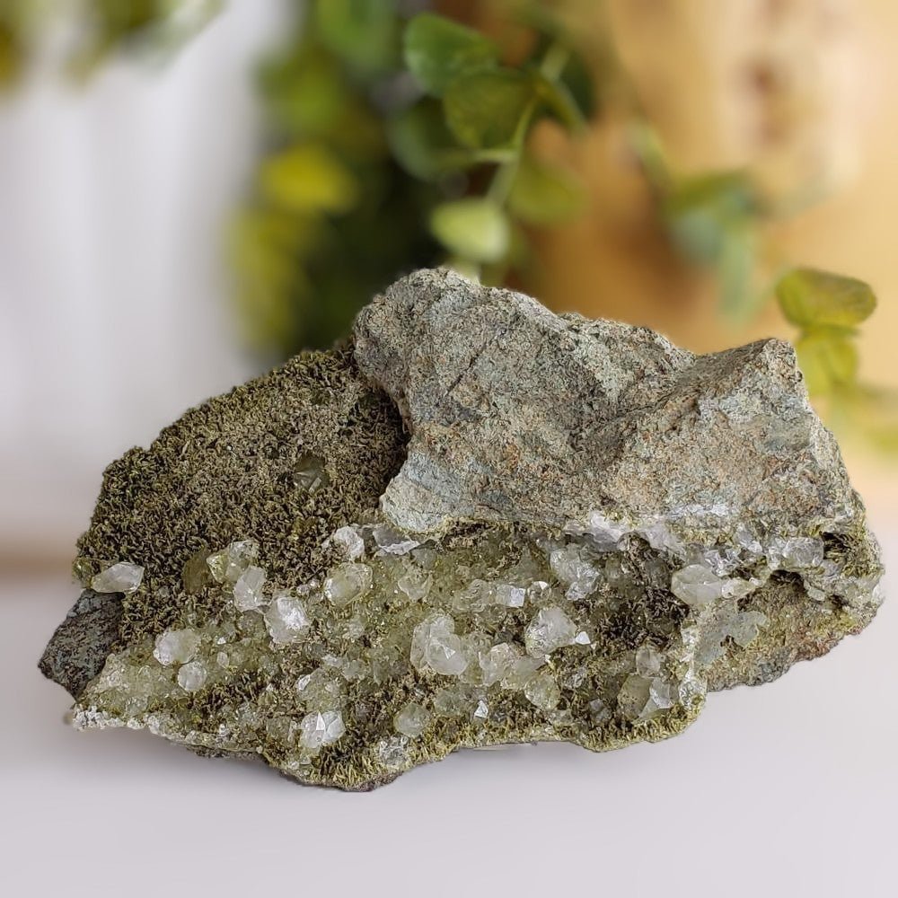 Pistacite Crystal Cluster | 623.8 gr | Green Mineral | Alicante, Spain 2