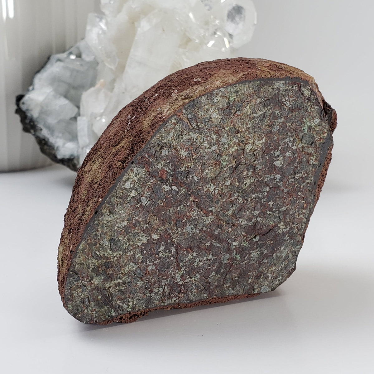Rare Red and Green Olivine Volcanic Bomb | Lava Coated Crystal | 768 grams | Mortlake, Victoria, Australia