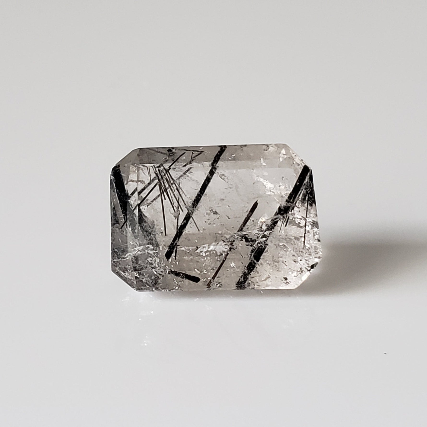  Tourmalinated Quartz | Octagon Cut | 16.8x12.6mm 13.5ct | Brazil 