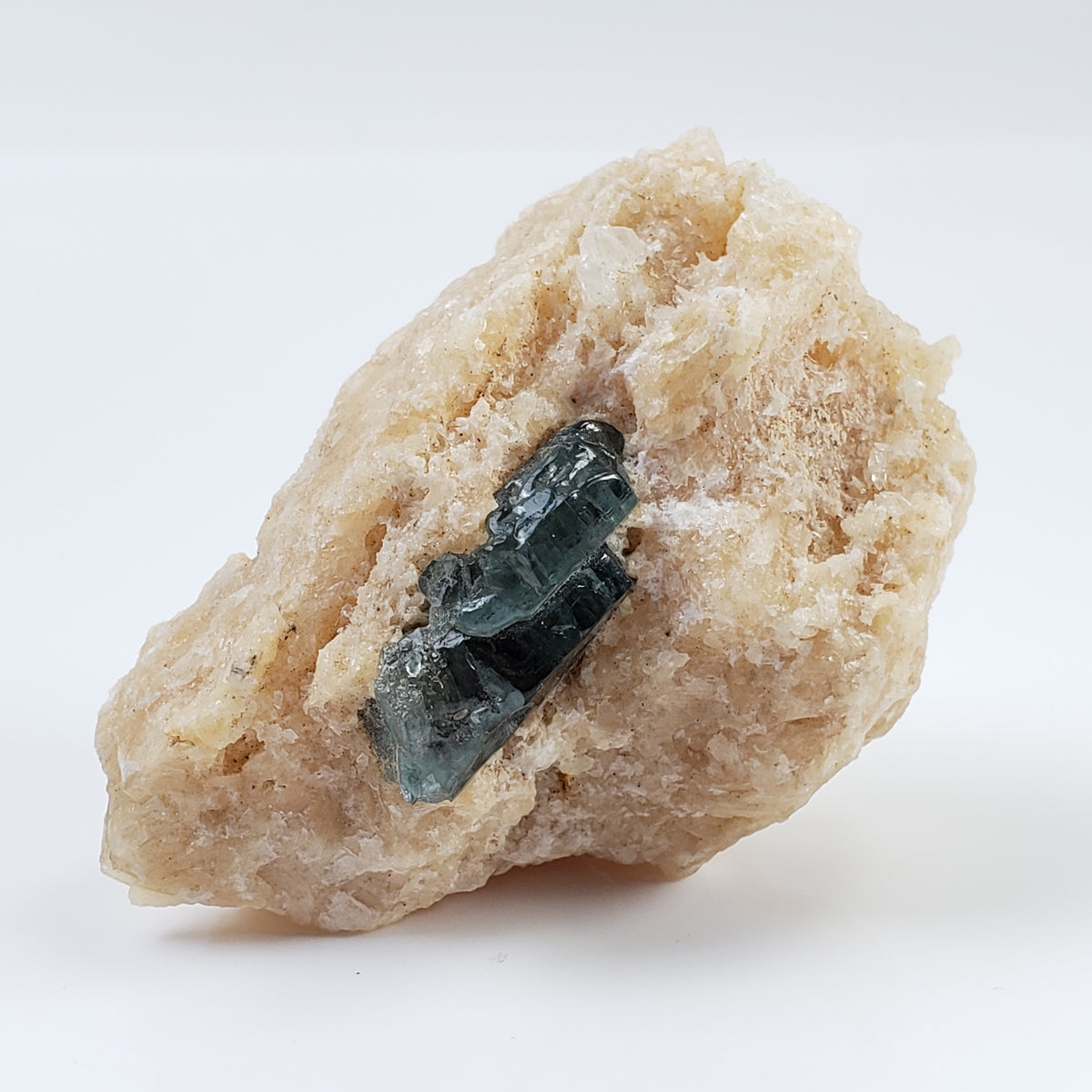   Fluorapatite Crystal on Calcite matrix | 76 gr | Russia 