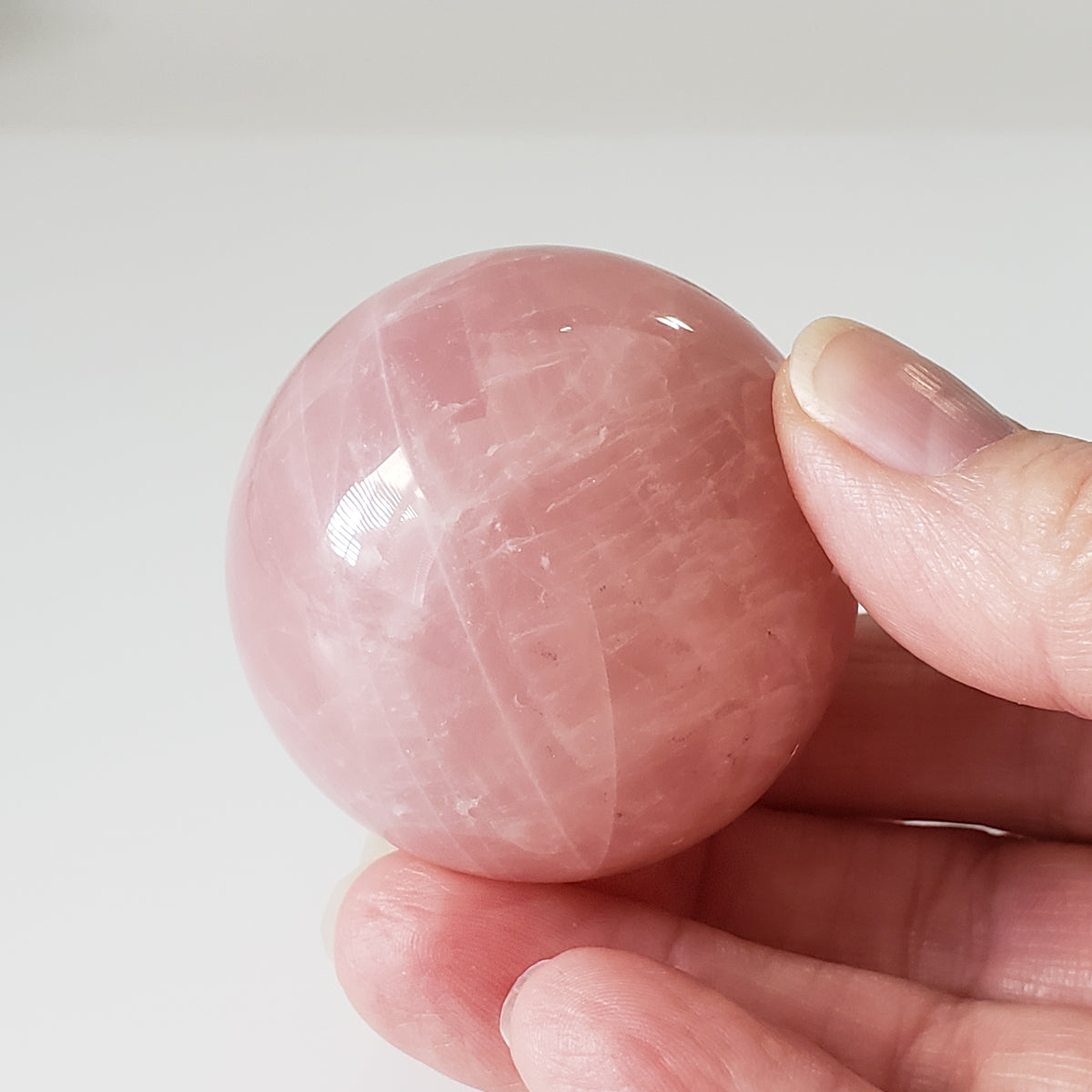  Rose Quartz Sphere 49 mm, 1.9 in 172 Grams 