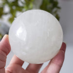 Calcite Sphere | Snow White Crystal Ball | 84 mm, 3.25 in | 865 grams | China