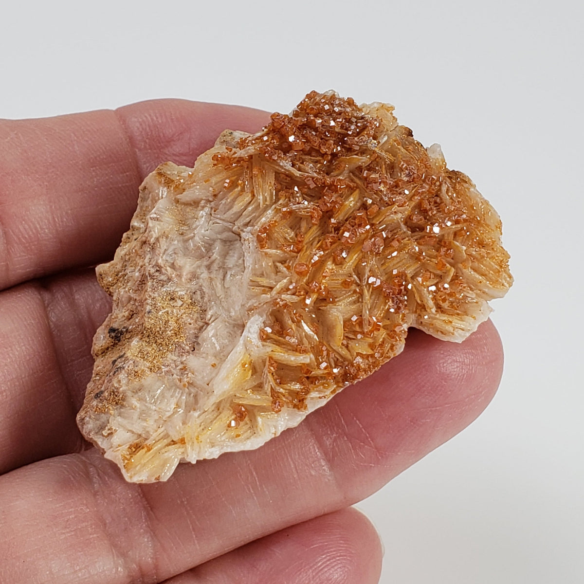  Vanadinite on Barite Crystal | 45.9 grams | Mibladen, Morocco 