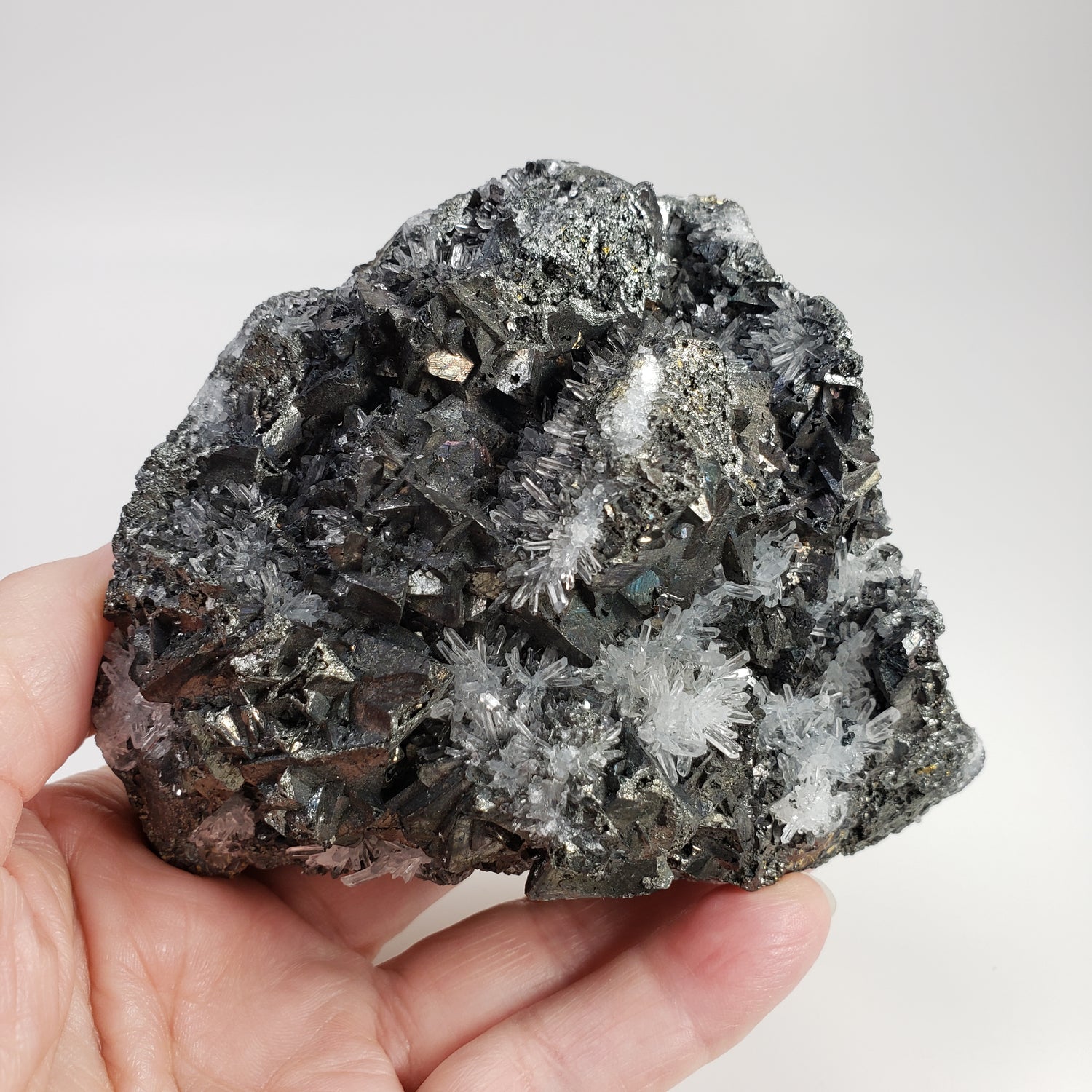  Tetrahedrite Pyrite and Quartz Cluster 904 Grams from Lima Peru 