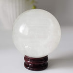 Calcite Sphere | Snow White Crystal Ball | 84 mm, 3.25 in | 865 grams | China