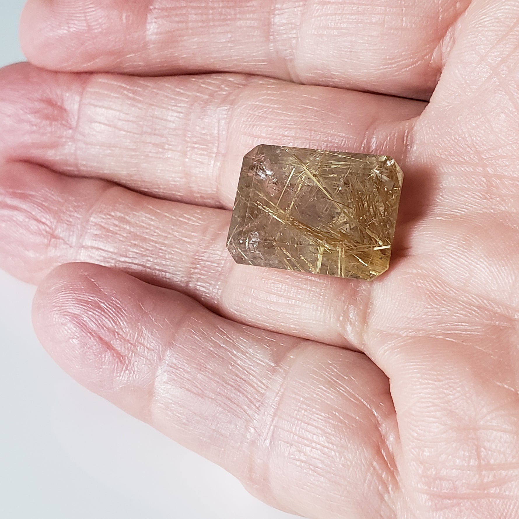  Rutilated Quartz | Octagon Cut | 20x14.8mm 23.7ct | Brazil 