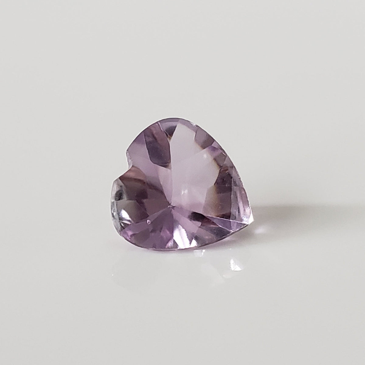 Amethyst | Heart Shape | Faceted Bottom Cabochon Top | Purple | 12mm 4.2ct