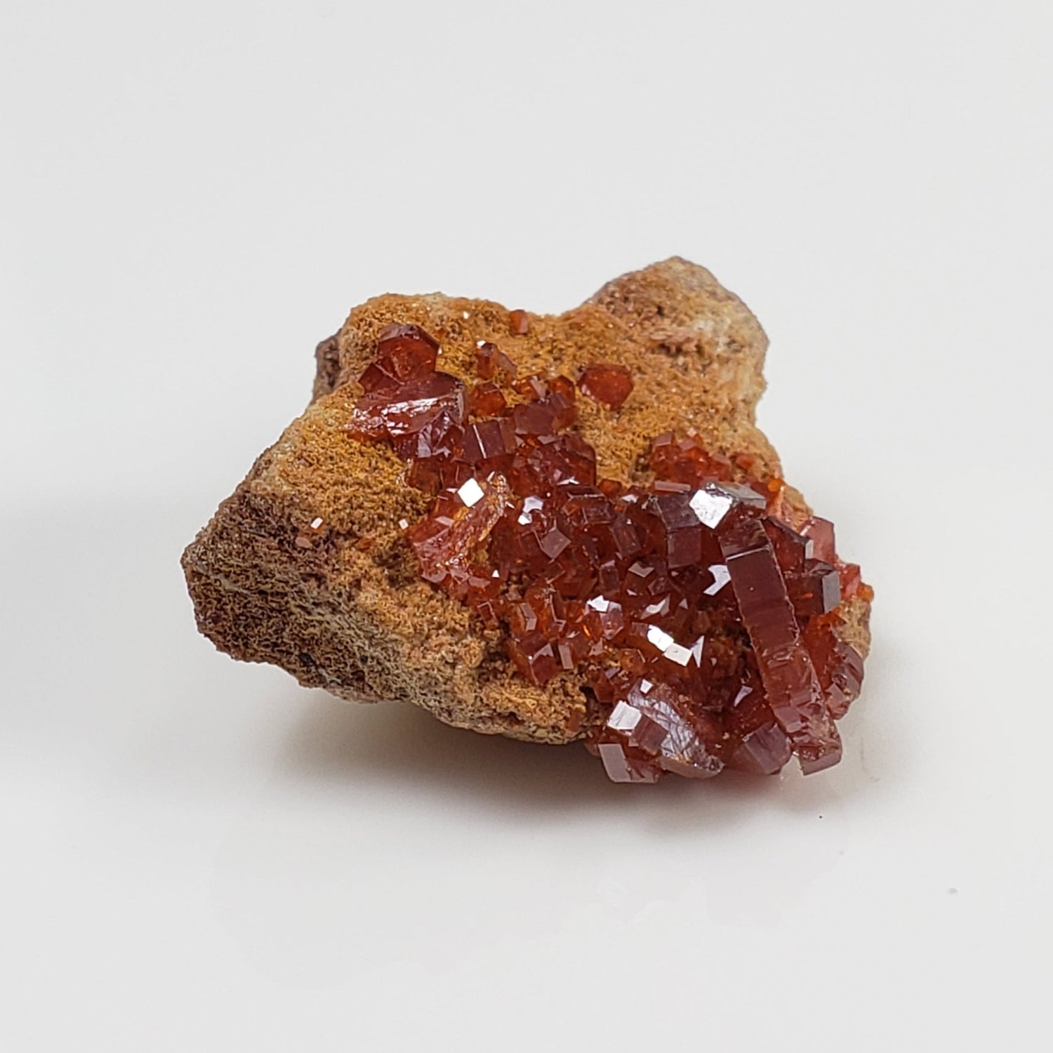  Vanadinite on Barite Crystal 3 grams Mibladen, Morocco 