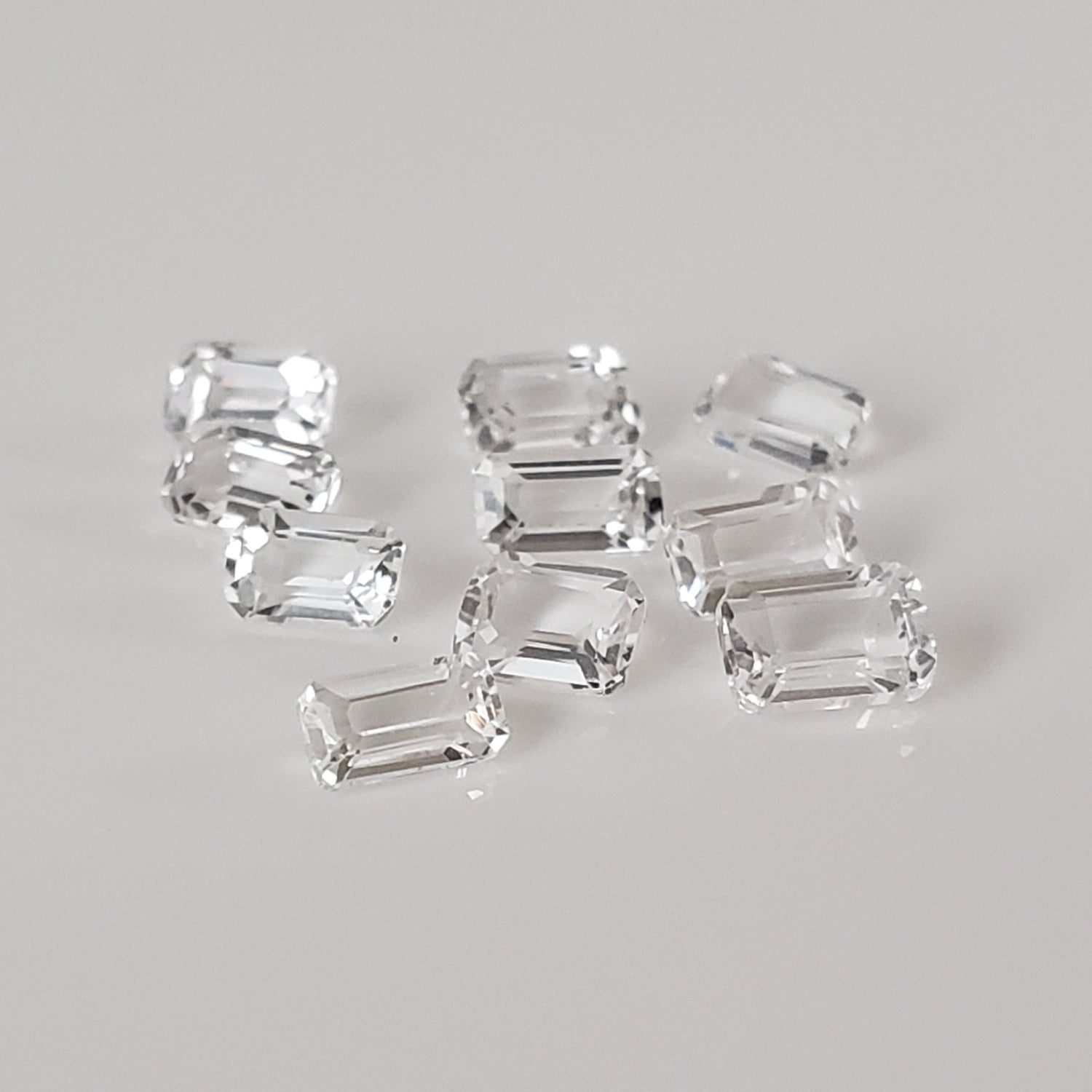 Topaz | 11 Piece Gemstone Lot | Octagon Cut | White | 3.42tcw