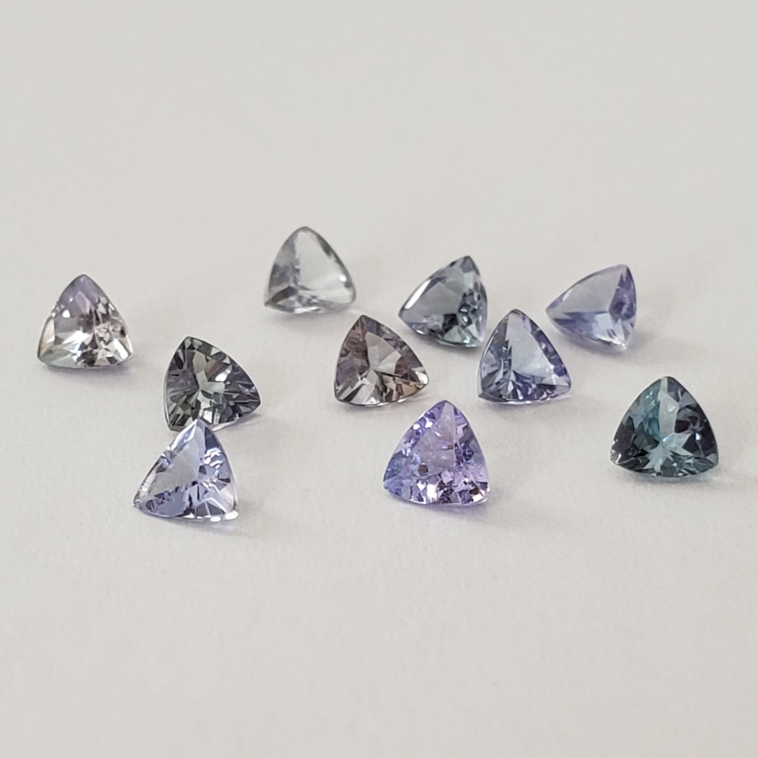  Loose Tanzanite gemstones | 10 Piece Lot | Trilliant Cut | 1.7tcw 