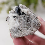  Natural Tourmaline on Quartz | Raw Schorl Crystal | 181.66 grams | Fitchburg, MA, USA 