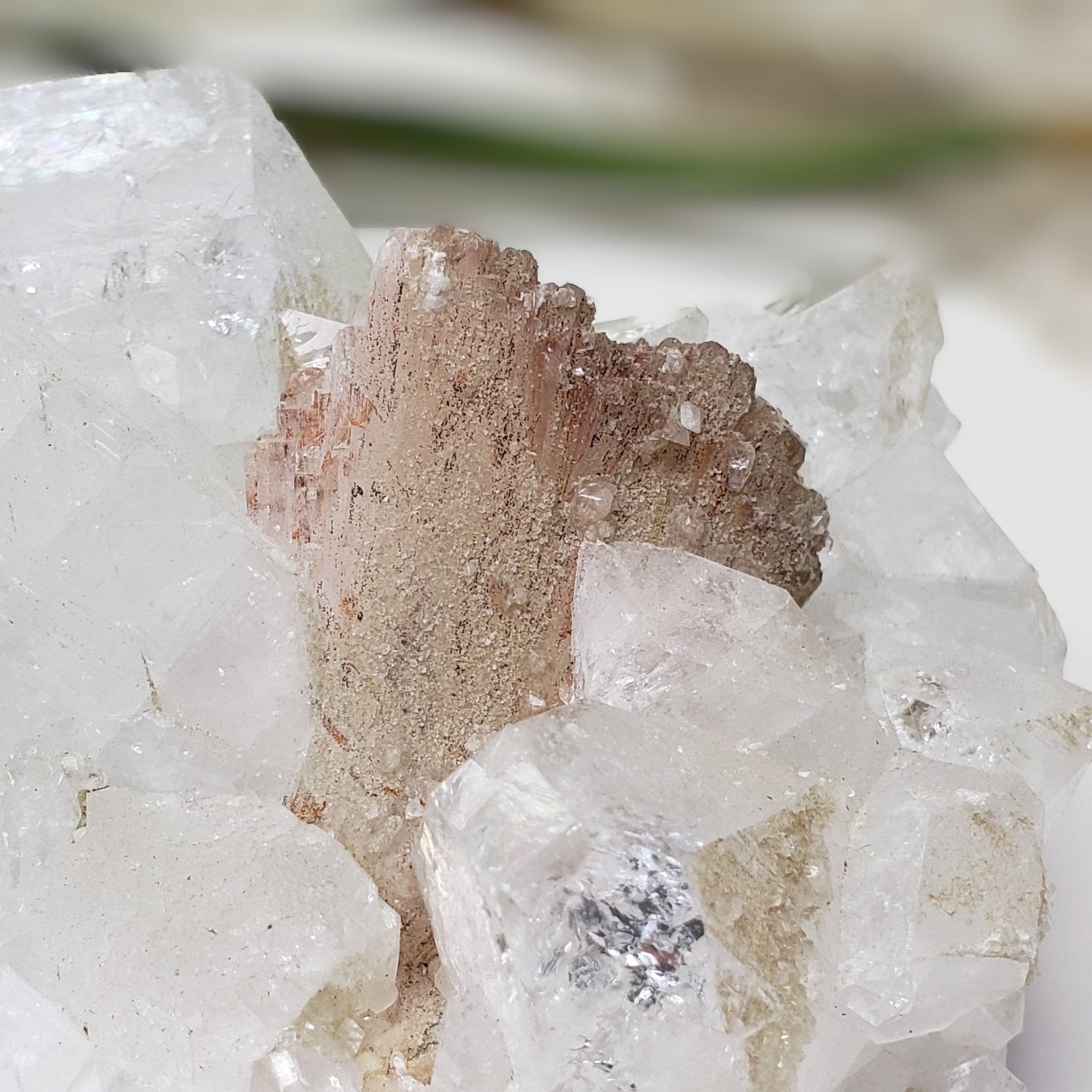 Heulandite on Apophyllite Cluster Crystal | 412 gr | Jalgaon India