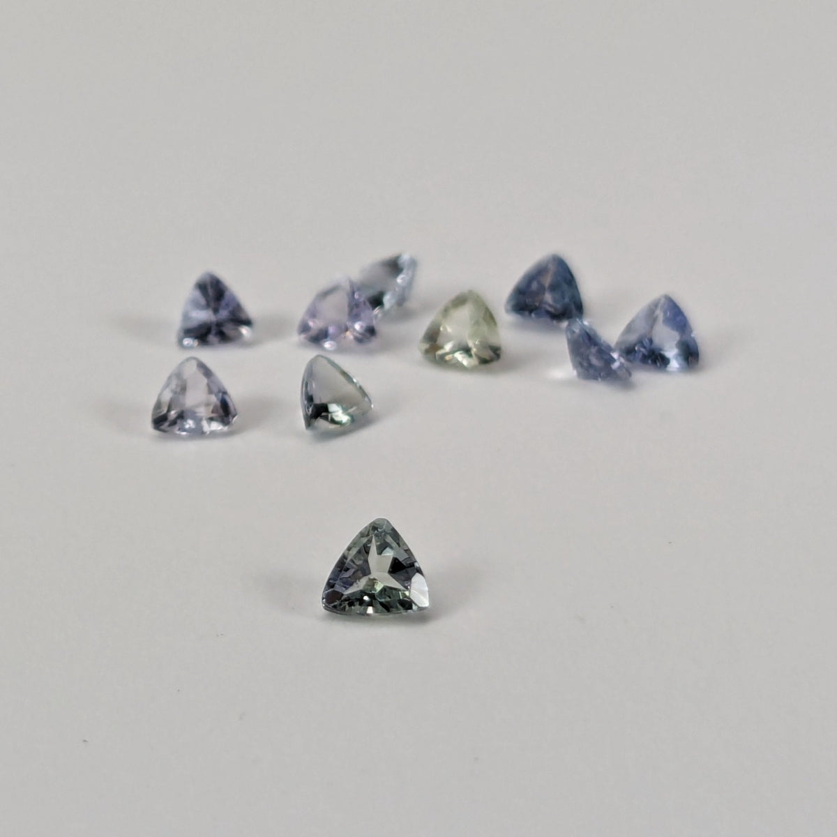  Tanzanite | 10 Piece Tanzanite Parcel | Trilliant Cut | 1.11tcw 