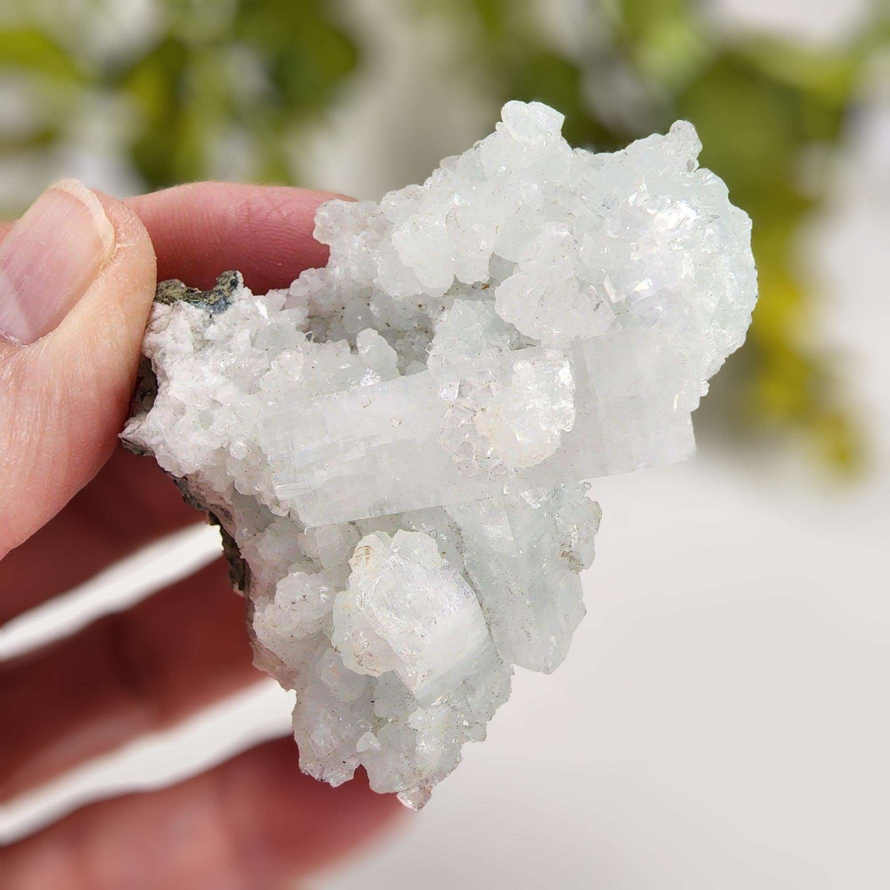  Apophyllite and Prehnite Cluster 86 grams from Mumbai, India 