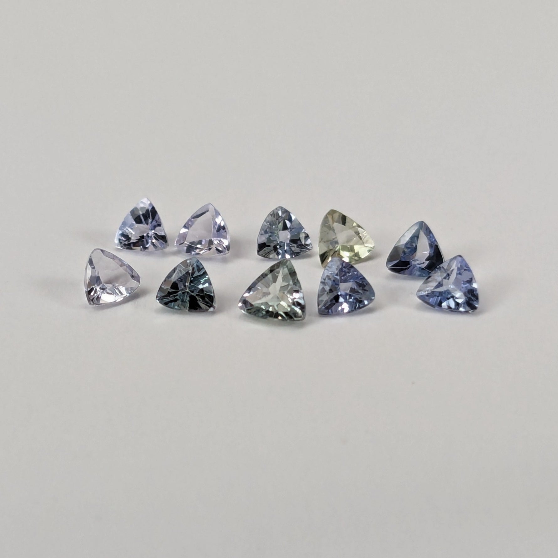  Tanzanite | 10 Piece Tanzanite Parcel | Trilliant Cut | 1.11tcw 