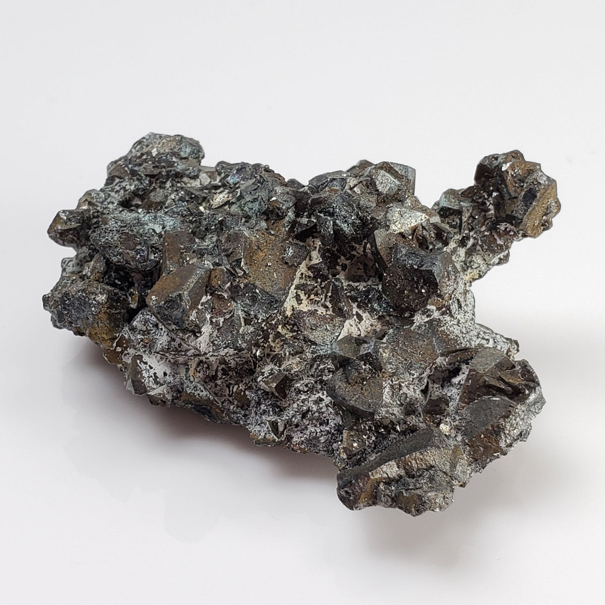  Pyrite with Calcite Crystal Cluster 38 Grams from Lima, Peru 