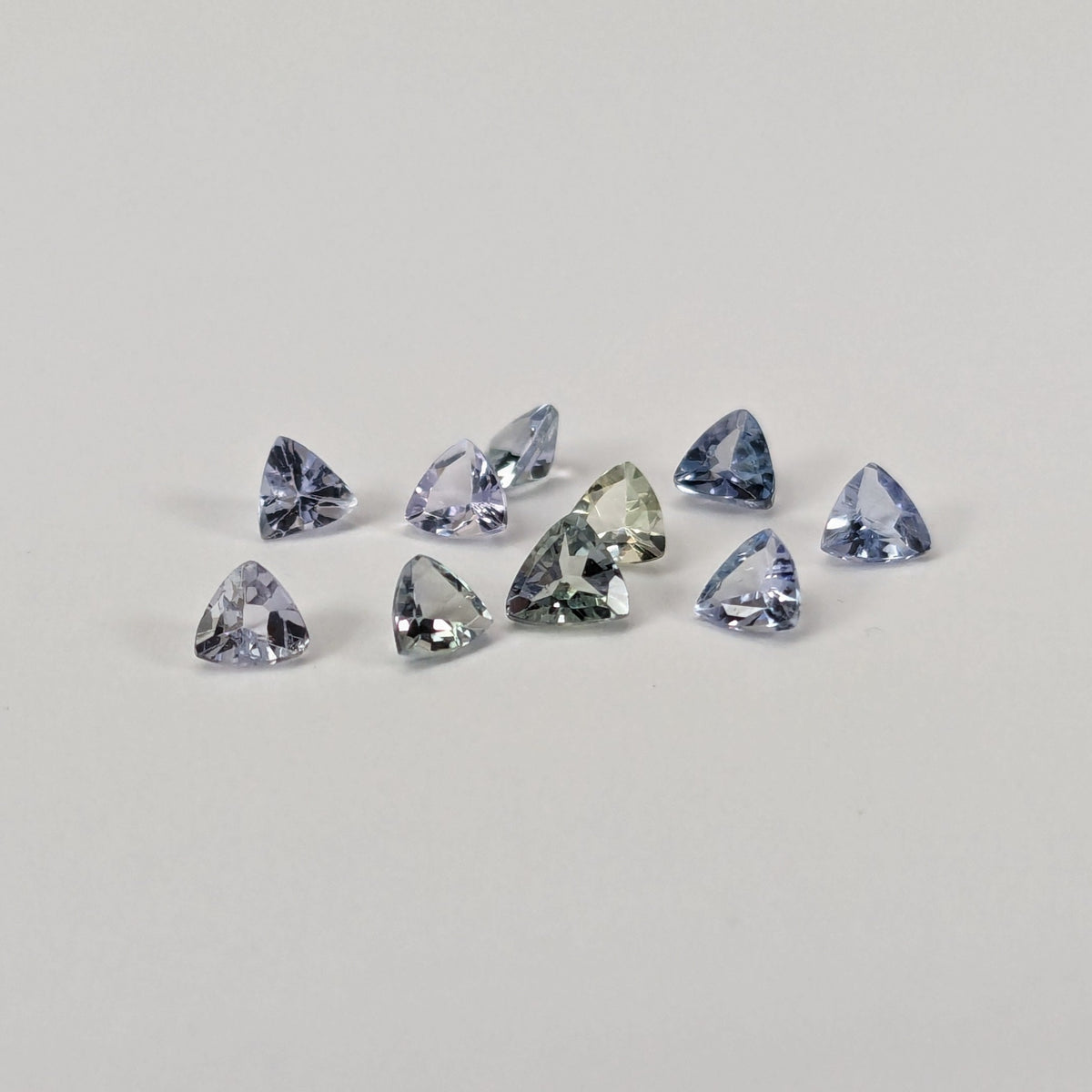  Tanzanite | 10 Piece Tanzanite Parcel | Trilliant Cut | 1.11tcw 