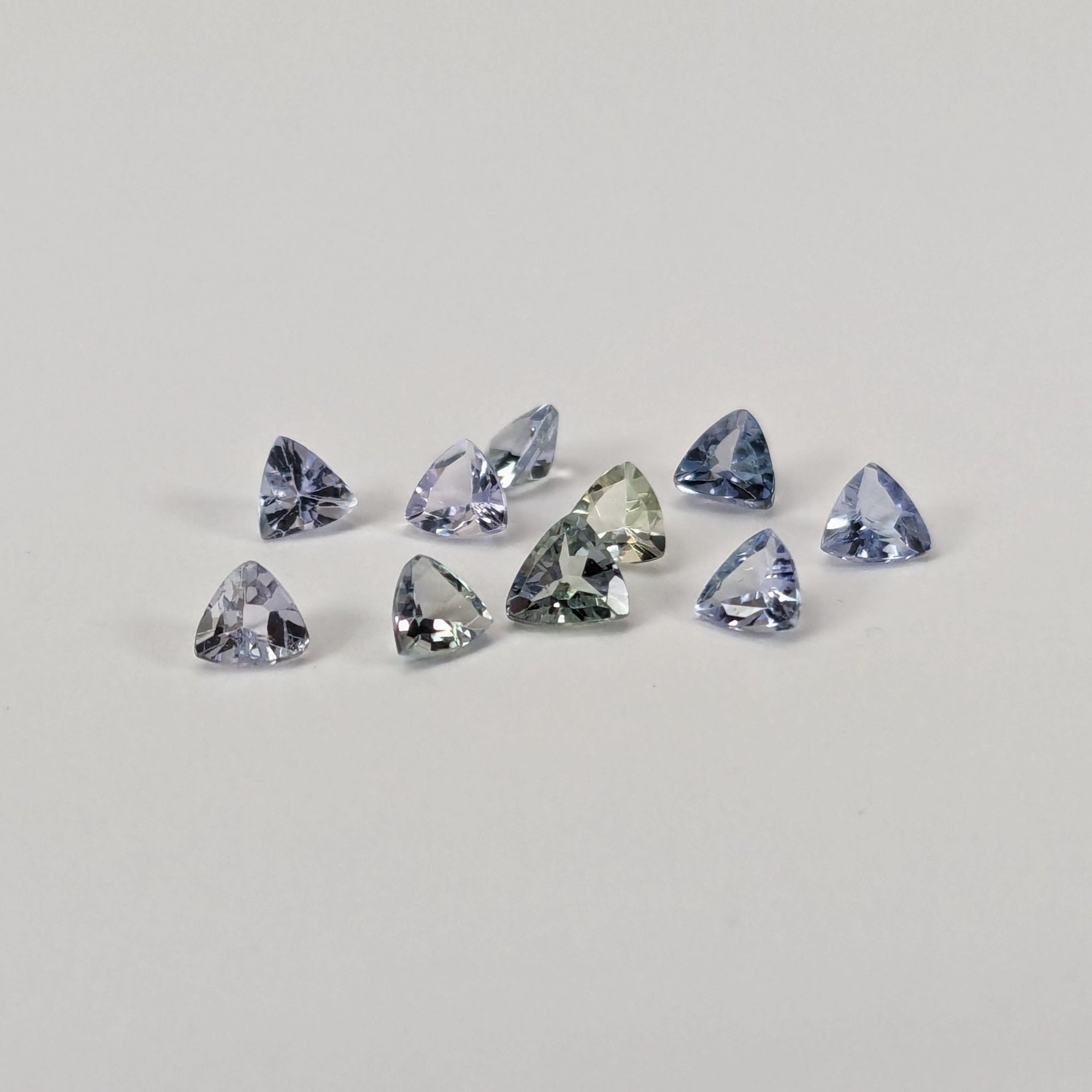  Tanzanite | 10 Piece Tanzanite Parcel | Trilliant Cut | 1.11tcw 