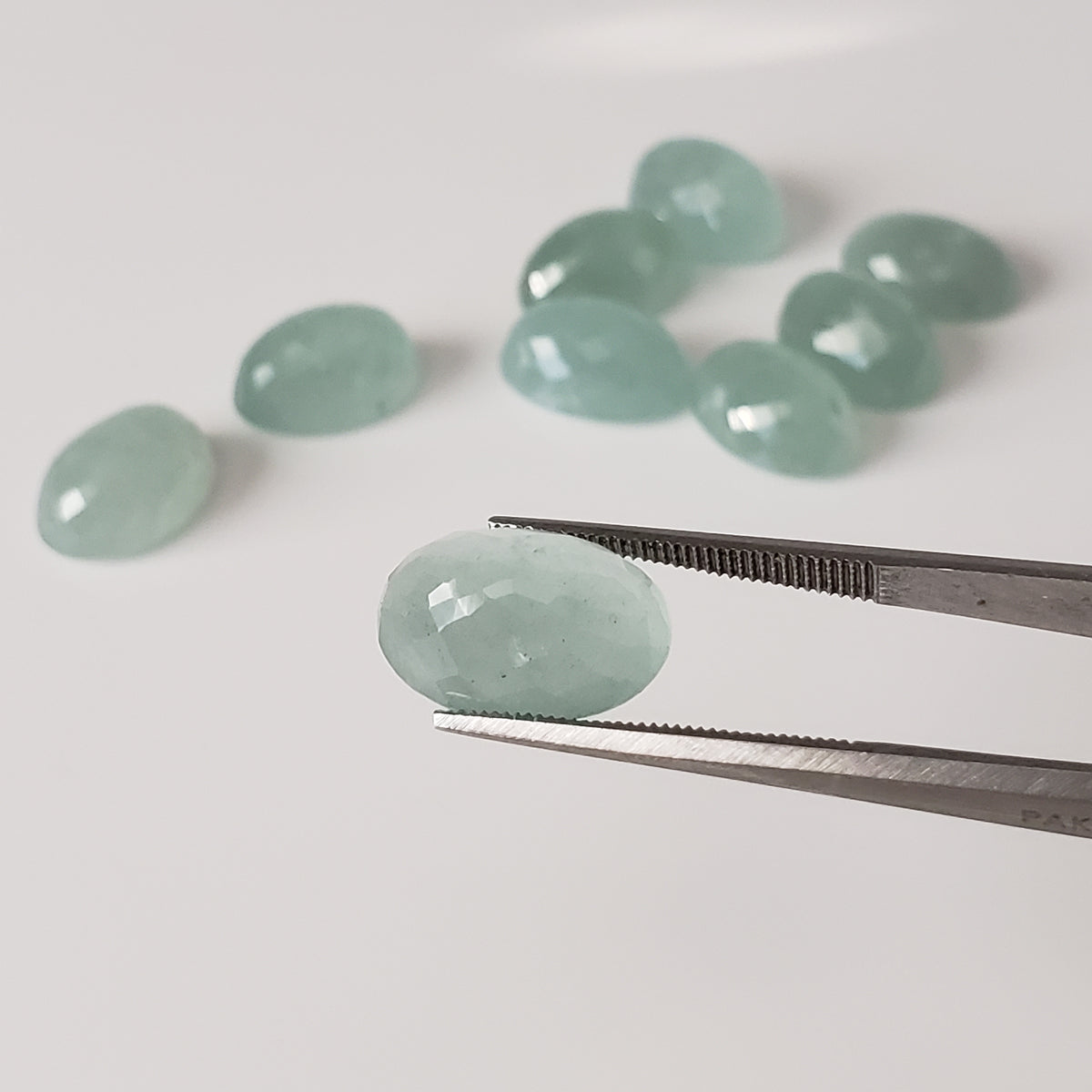 Silky Aquamarine | Oval Cut | Light Blue | 14X10mm