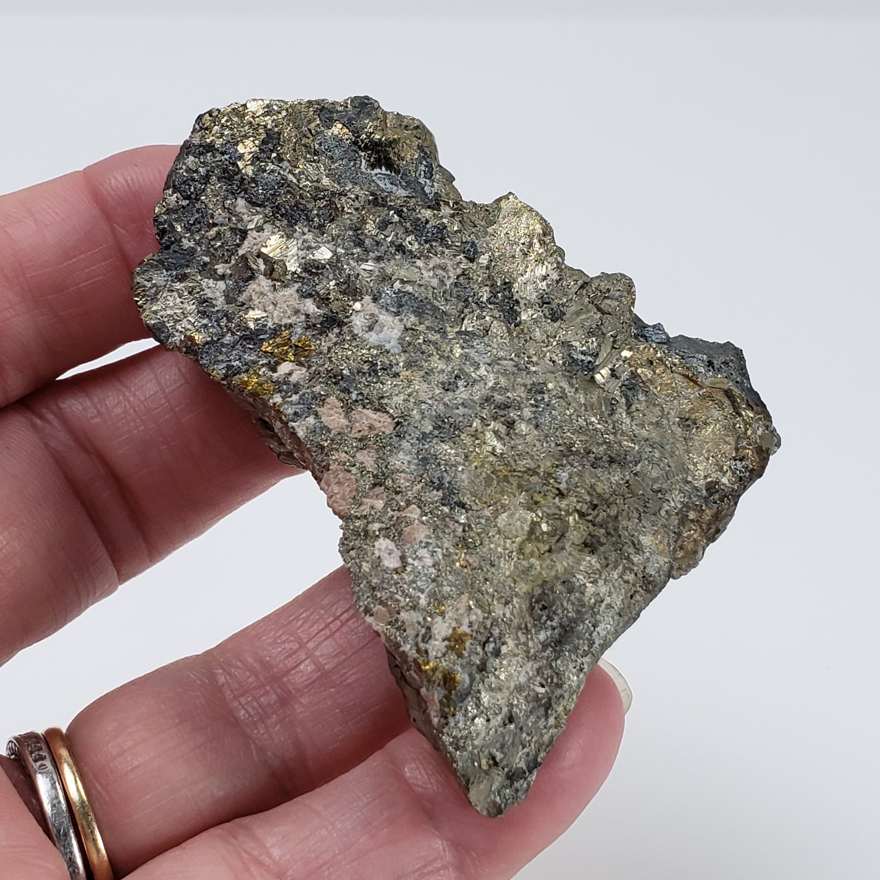  Pyrite and Tetrahedrite Cluster 117 Grams from Lima Peru 