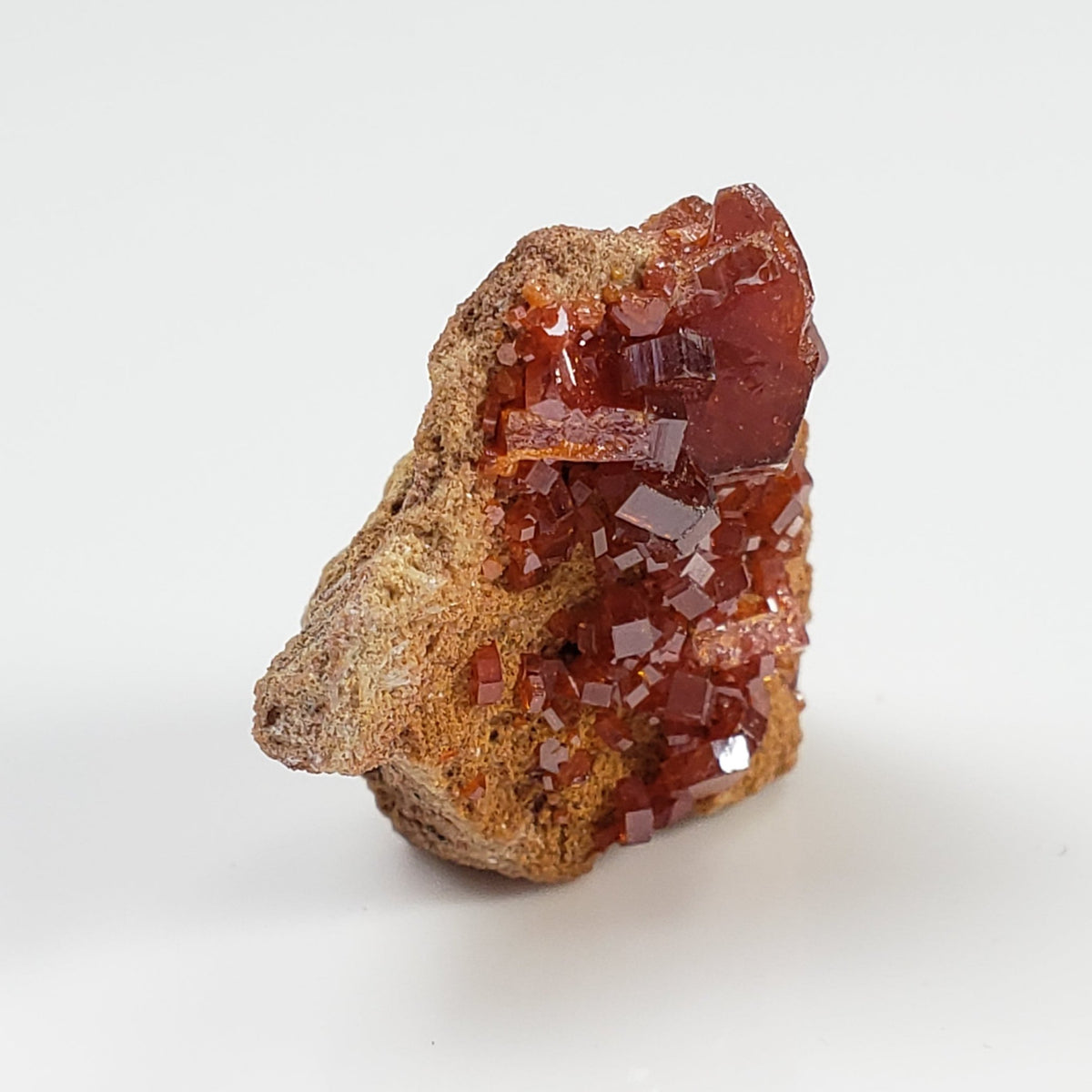  Vanadinite on Barite Crystal 3 grams Mibladen, Morocco 