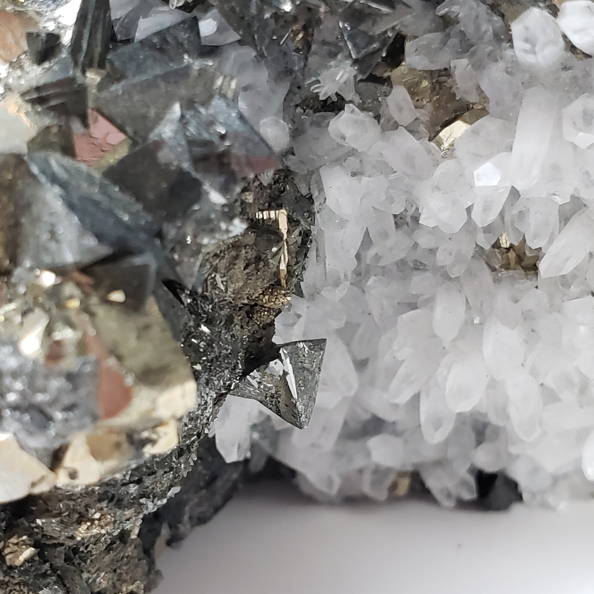  Tetrahedrite Pyrite and Quartz Crystal AAA Cluster 642 Grams from Peru 