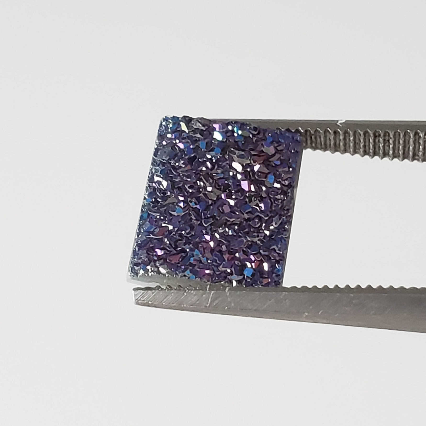   Titanium Druzy | Rectangular Tablet | Mystic Rainbow Drusy | 10.1x8mm 