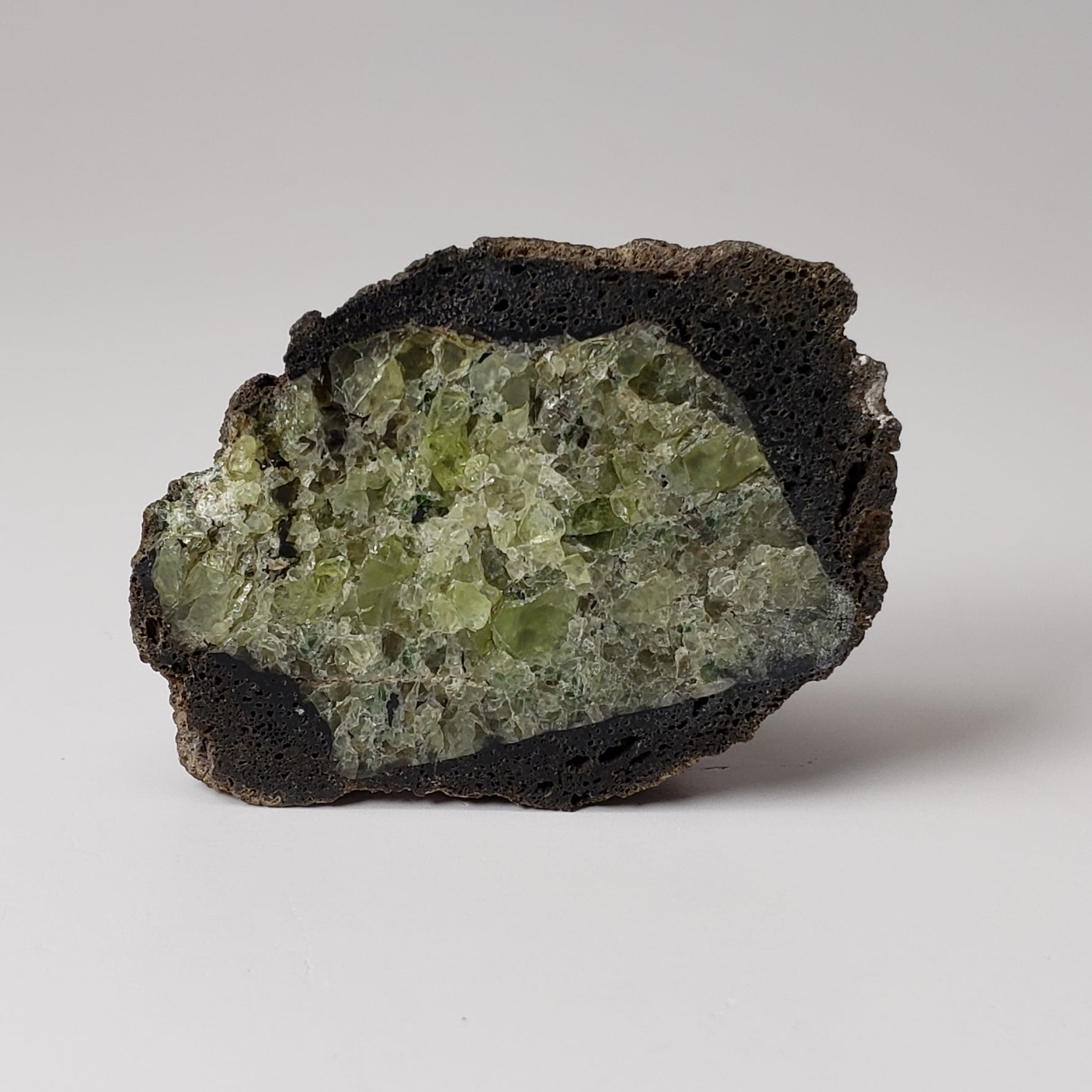  Olivine Volcanic Bomb Matching Halves 58.6 gr from Mortlake, Victoria, Australia 