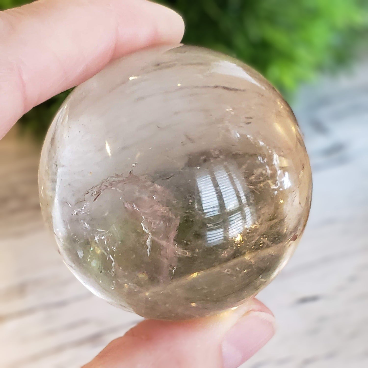  Clear Calcite Sphere 53 mm, 2.1 in 209 grams from Brazil 