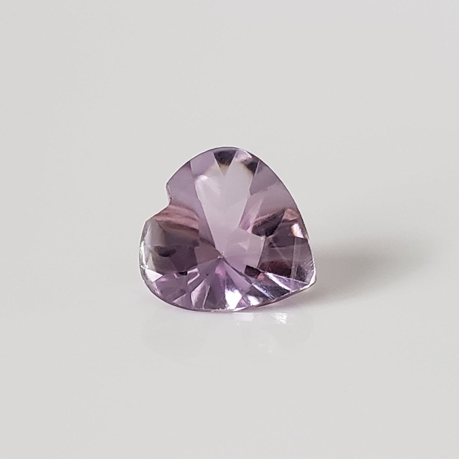 Amethyst | Heart Shape | Faceted Bottom Cabochon Top | Purple | 12mm 4.2ct