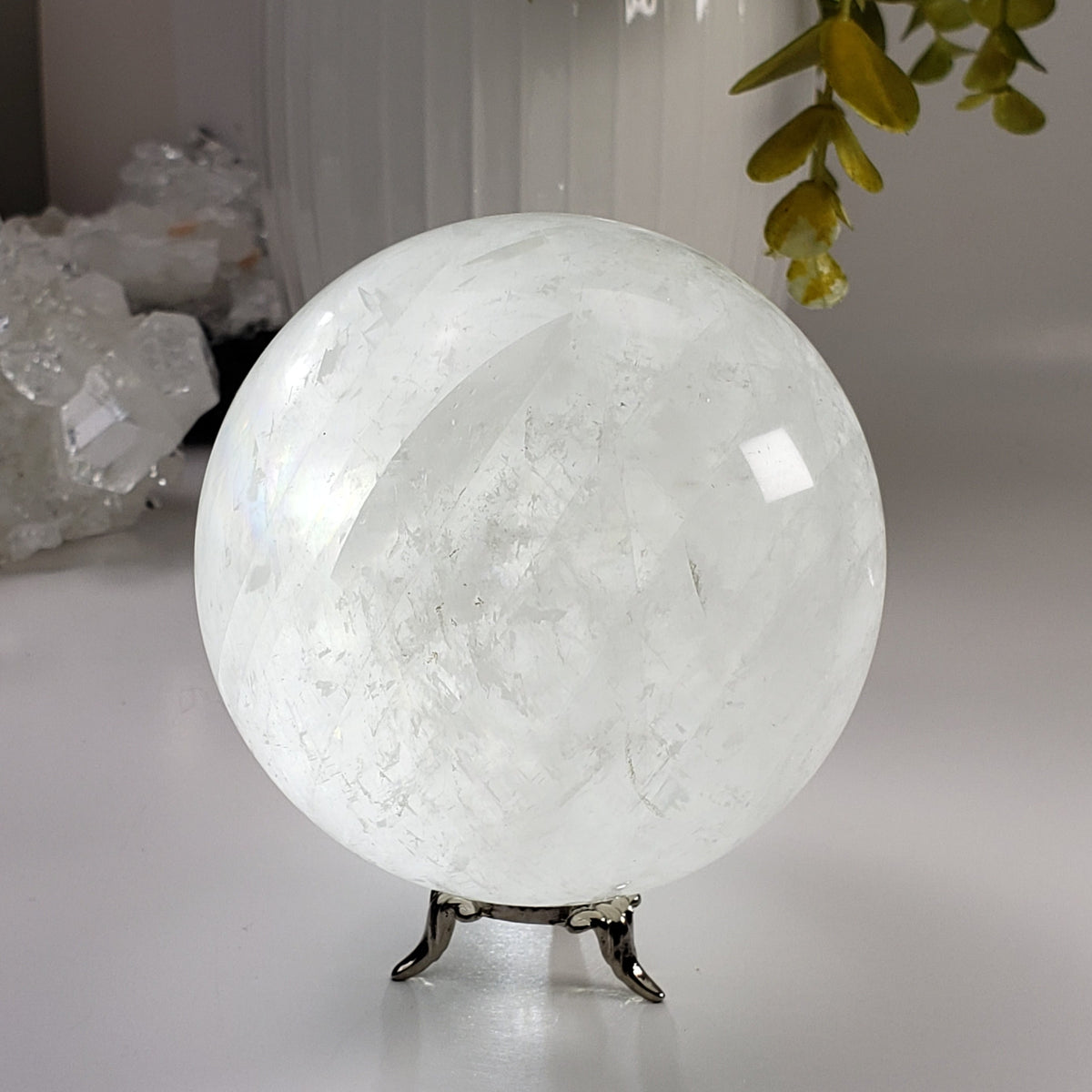 Calcite Sphere | Crystal Ball | 98 mm, 3.8 in | Huge 1,332 grams | China