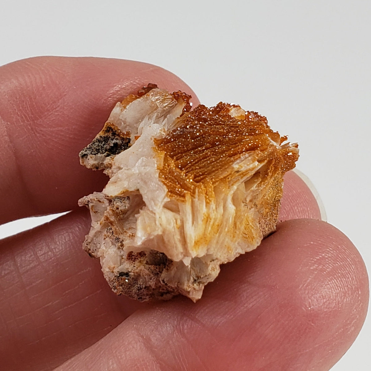  Vanadinite on Barite Crystal | 12.5 gr | Mibladen, Morocco 