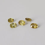  Sphene | 5 Piece Loose Gemstone Lot | Oval Cut | Canary Yellow | Mix Size Lot 