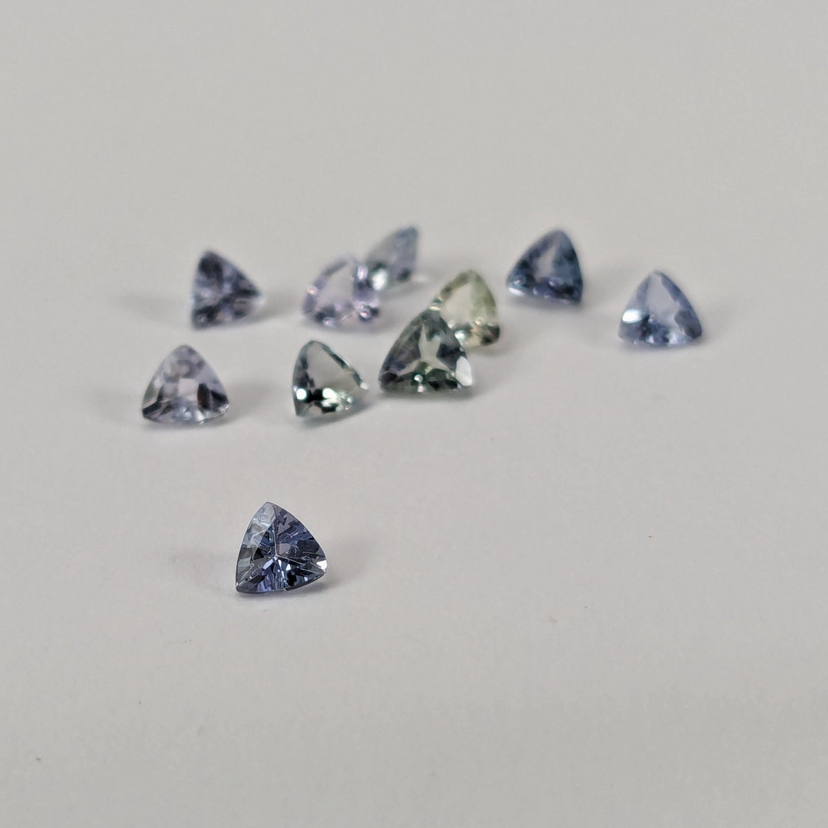  Tanzanite | 10 Piece Tanzanite Parcel | Trilliant Cut | 1.11tcw 