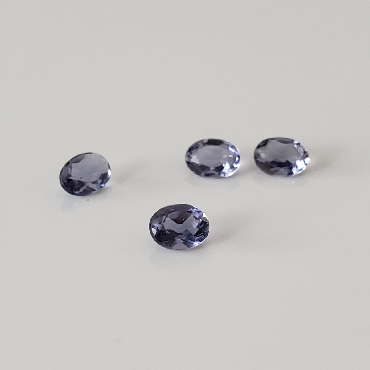 Iolite | 4 Piece Lot | Oval Cut | Purple | 3.7x2.7mm 0.4tcw