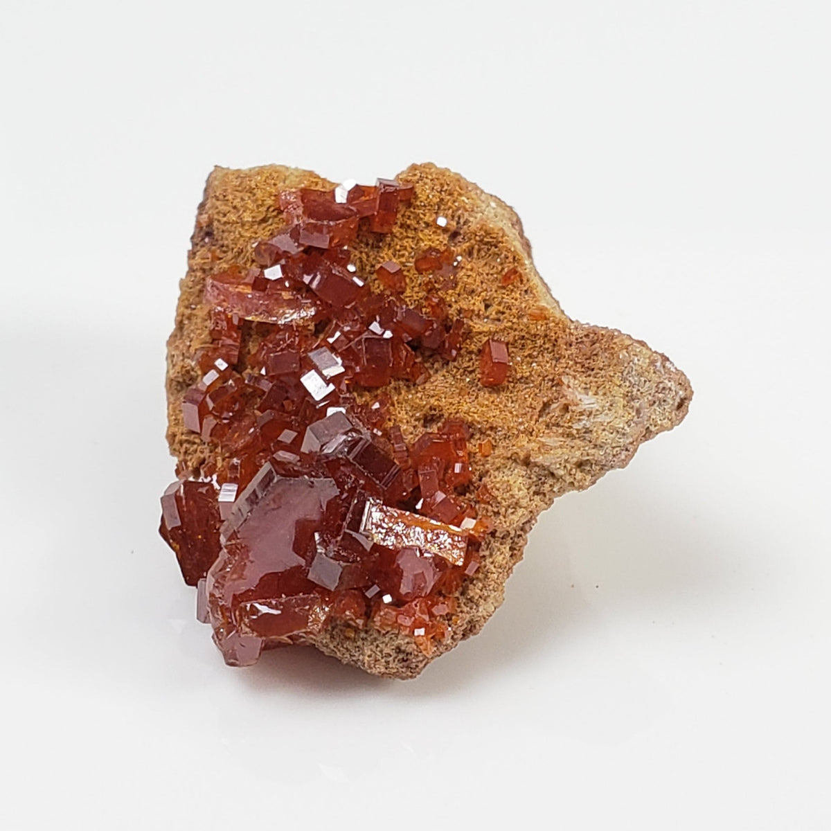  Vanadinite on Barite Crystal 3 grams Mibladen, Morocco 