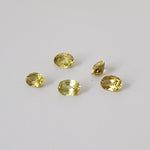  Sphene | 5 Piece Loose Gemstone Lot | Oval Cut | Canary Yellow | Mix Size Lot 