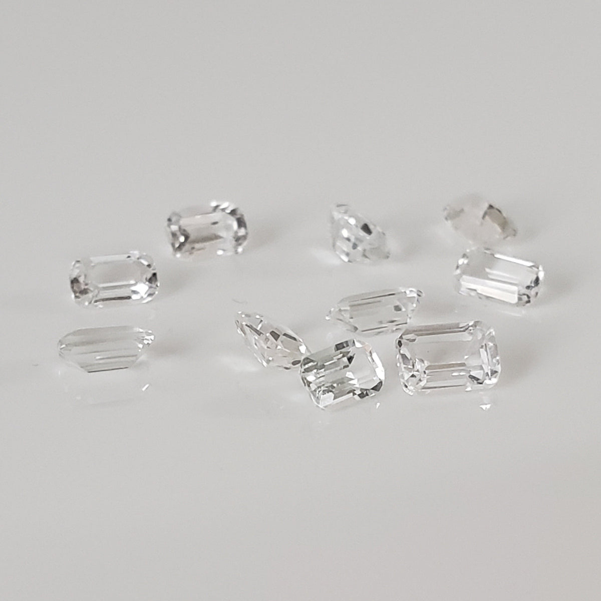 Topaz | 11 Piece Gemstone Lot | Octagon Cut | White | 3.42tcw