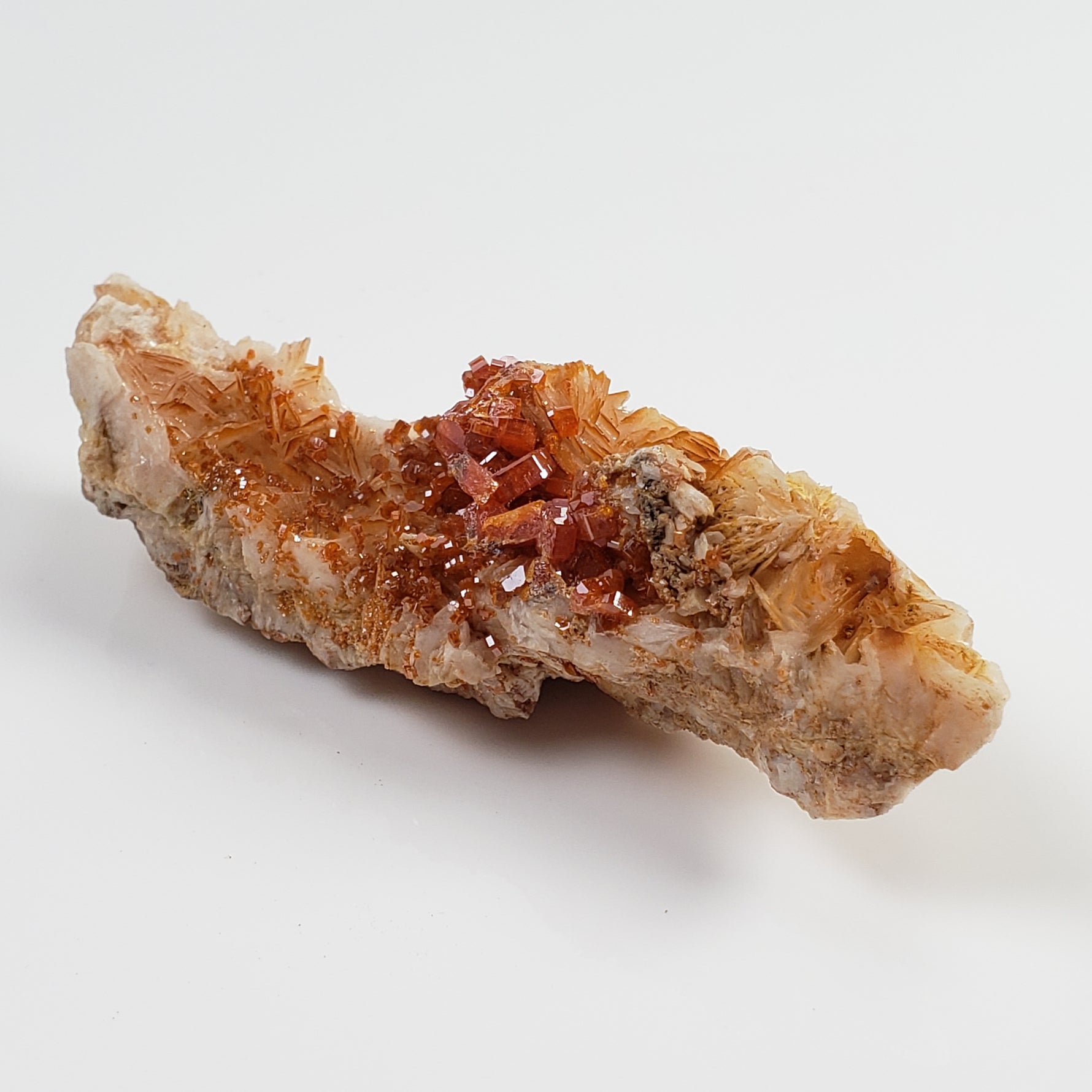  Vanadinite on Barite Crystal | 37.8 grams | Mibladen, Morocco 