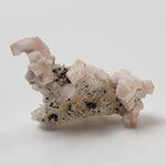  Mangano Calcite with Pyrite Crystal Cluster 9.77 Grams from Lima, Peru 