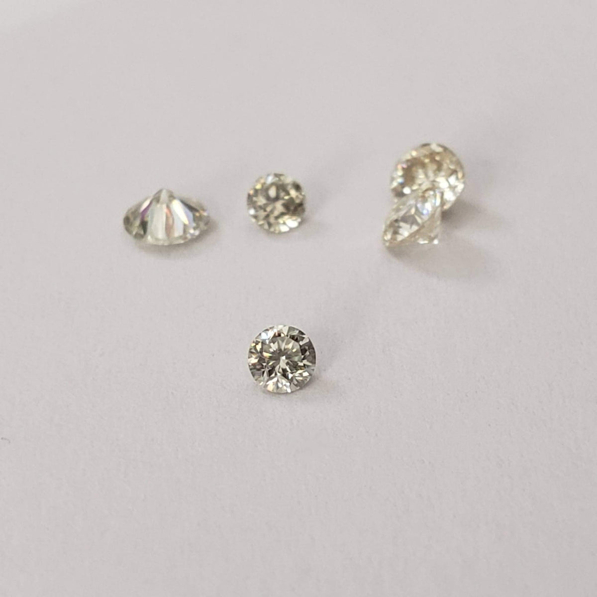  Loose Moissanite | 5 piece Lot | Round Diamond Cut | White | 0.53tcw 