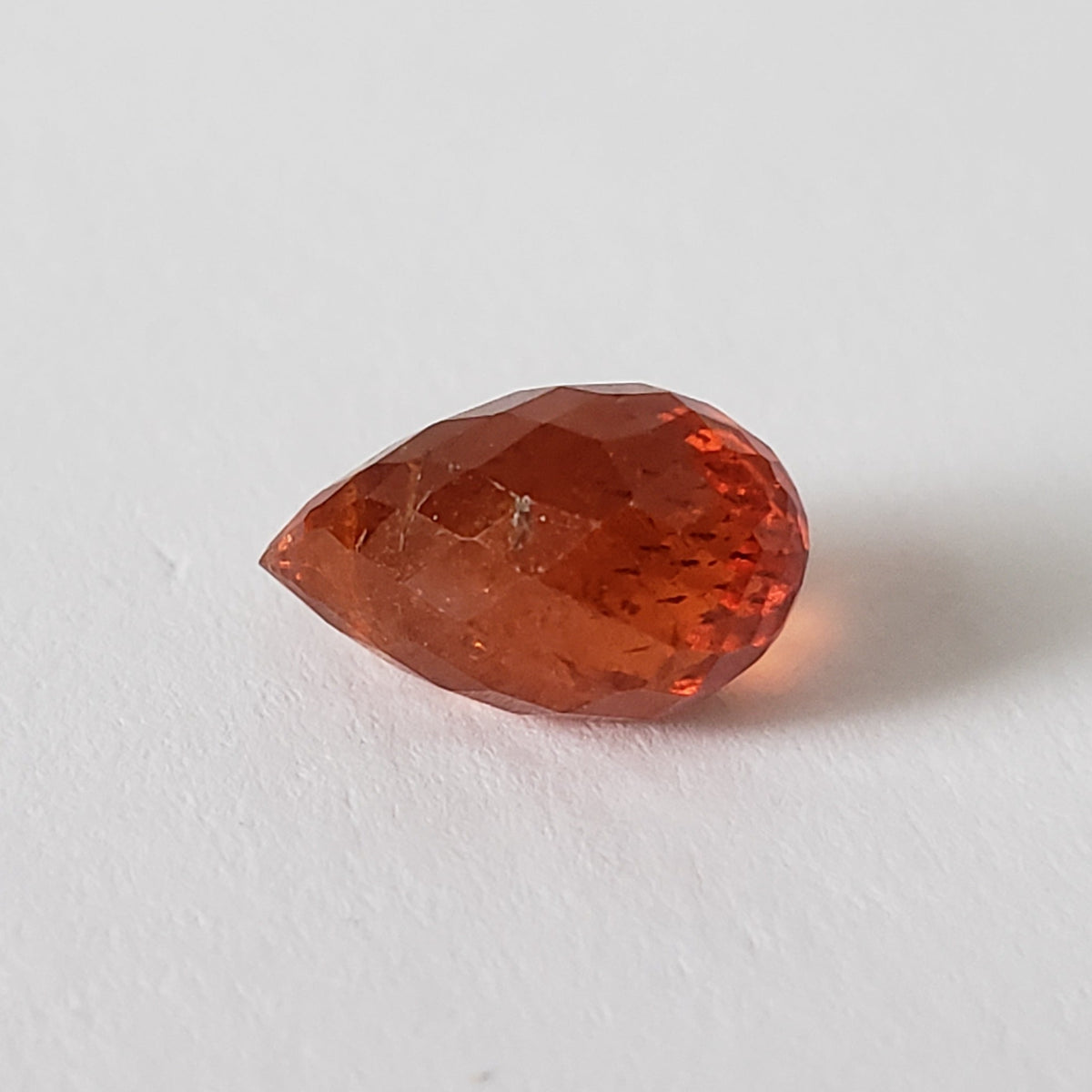  Spessartite Garnet | Briolette | Orange Red | 10x6mm 3.4ct 