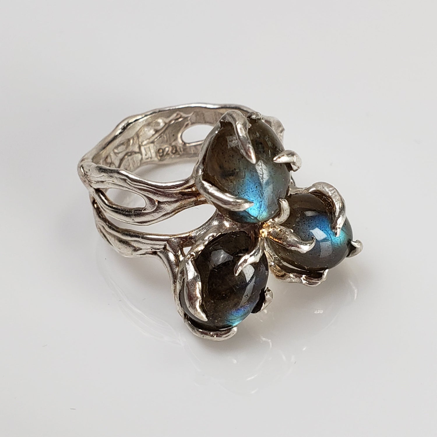   Labradorite Handmade Designer Ring | 925 Sterling Silver | Size 8.5 