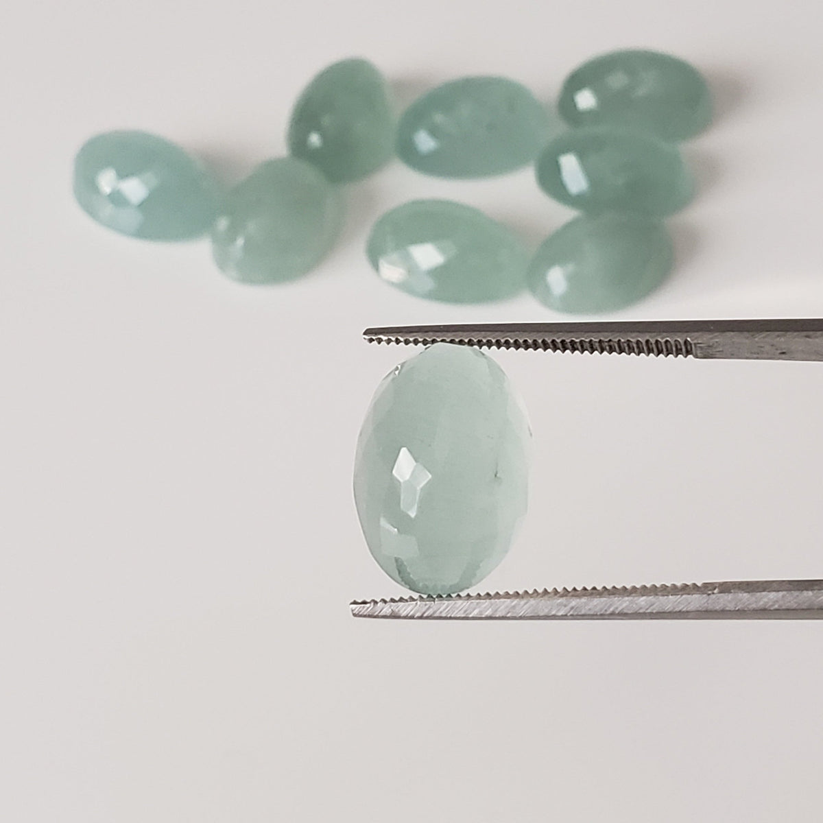 Silky Aquamarine | Oval Cut | Light Blue | 14X10mm