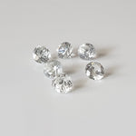 Zircon | 6 Piece Lot | Round Diamond Cut | White | 3.6-3.7mm | Cambodia