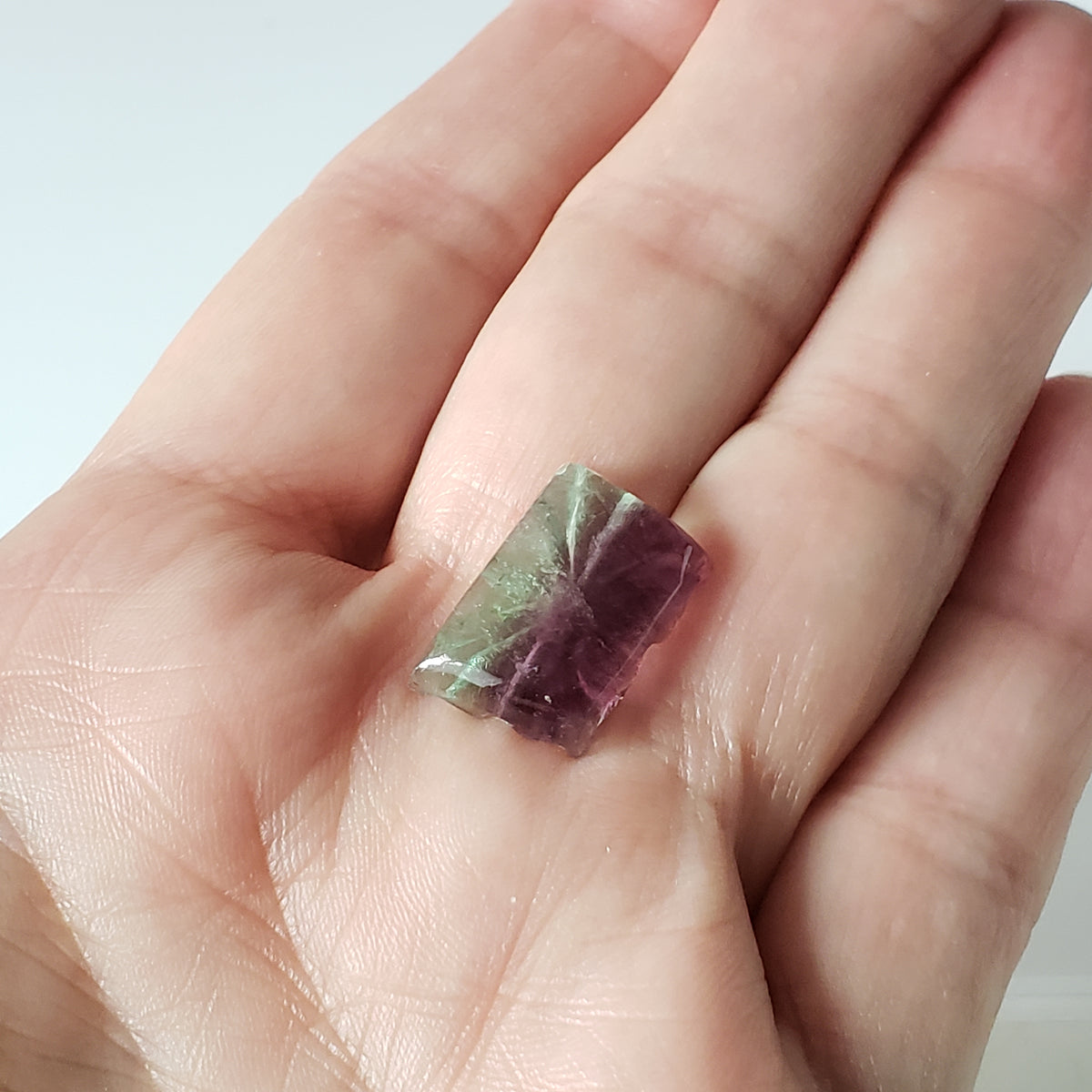  Fluorite Carved Fluorite Cabochon Multi-Color 18.5x12mm 