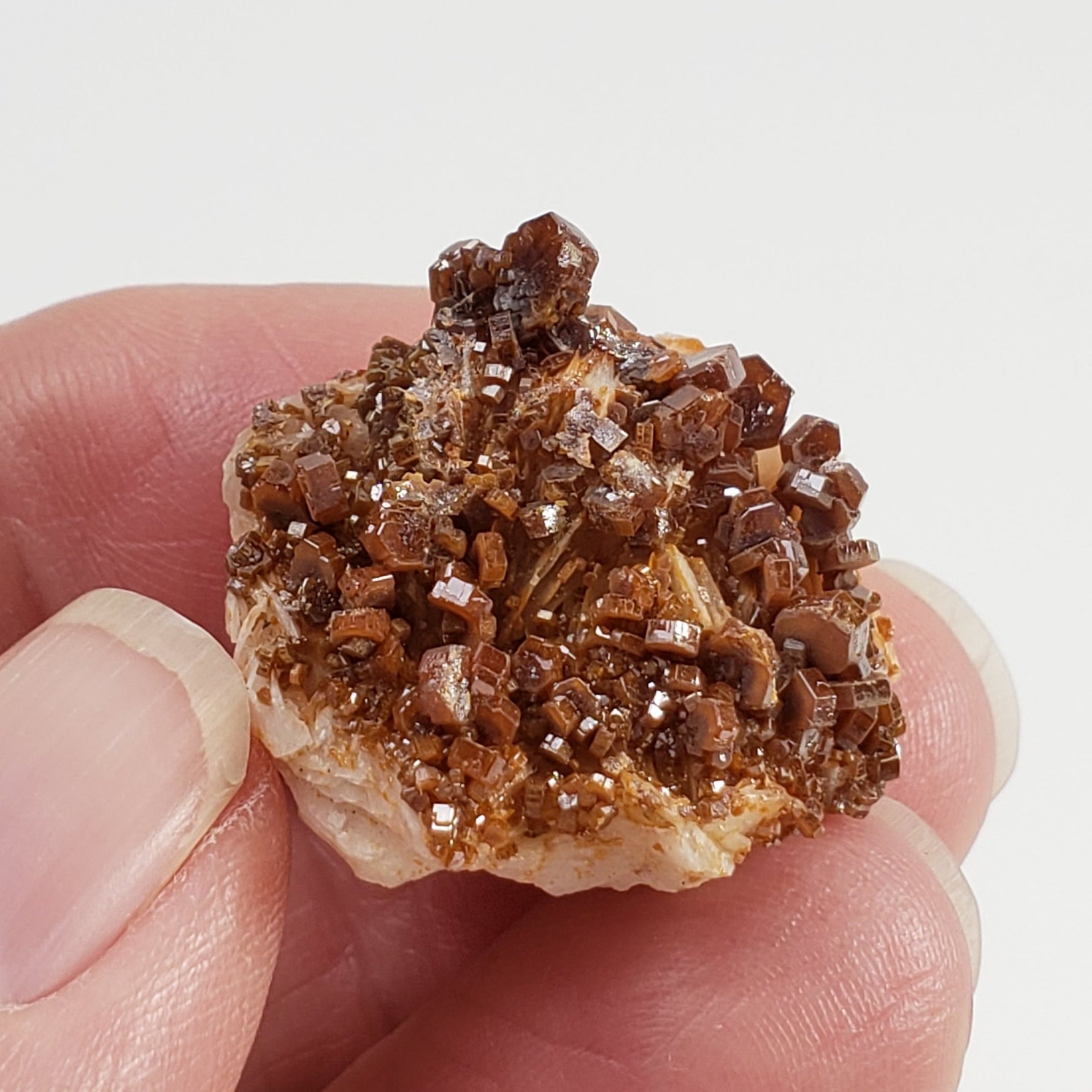  Vanadinite on Barite Crystal | 16.3 grams | Mibladen, Morocco 