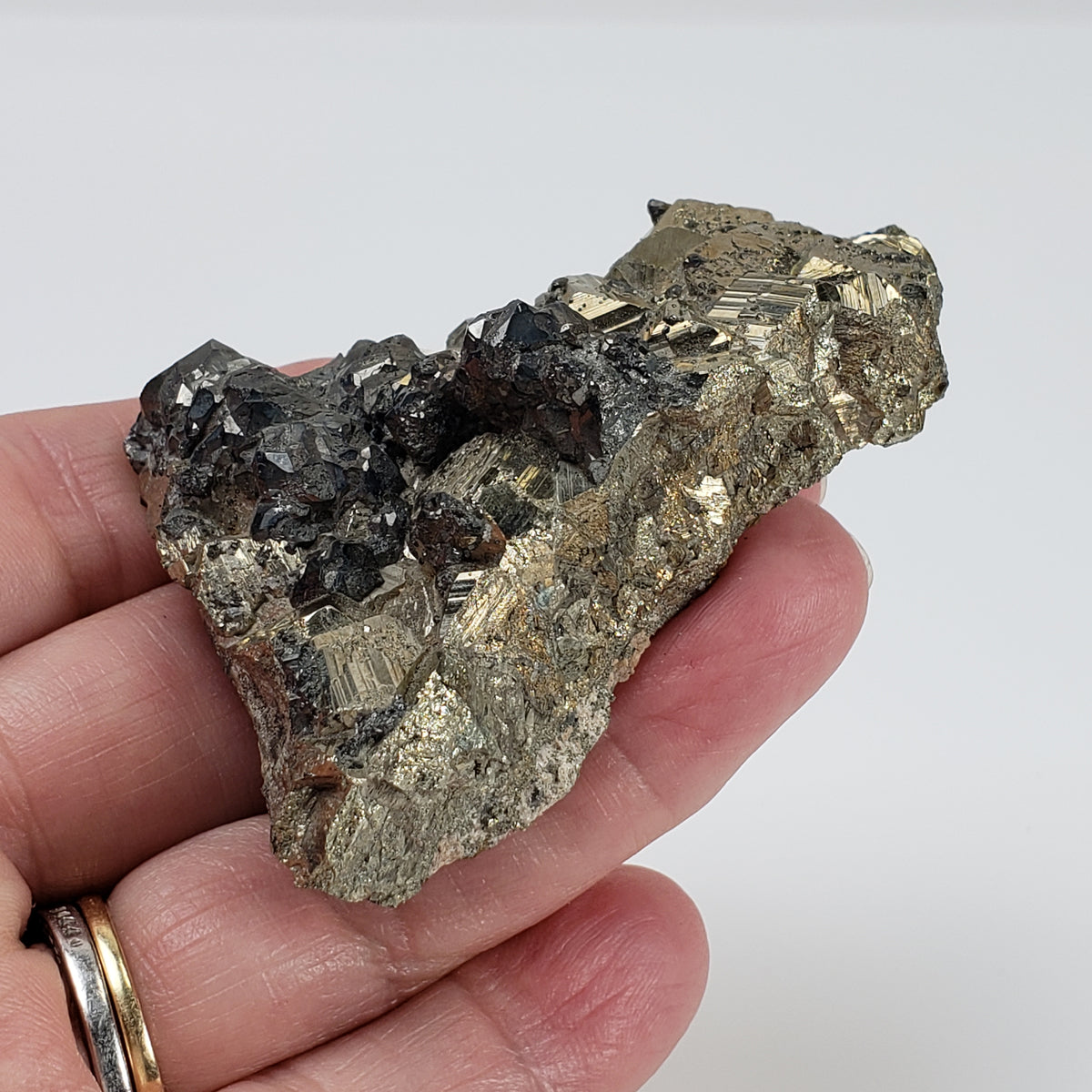  Pyrite and Tetrahedrite Cluster 117 Grams from Lima Peru 