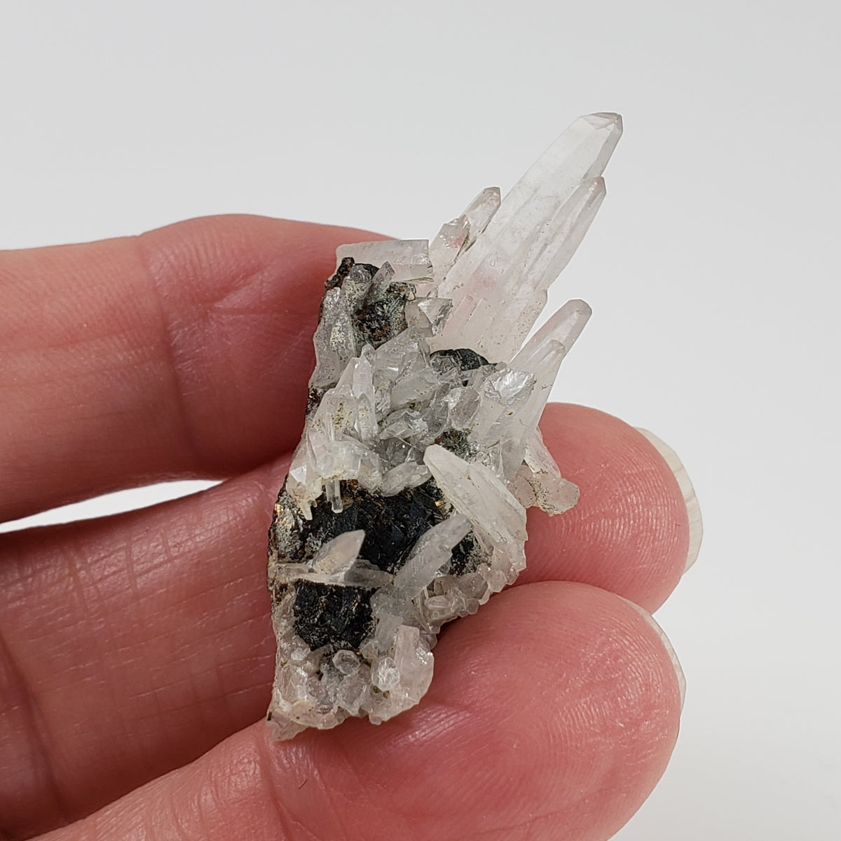  Quartz, Bornite, Pyrite Crystal Cluster | 9.63 grams | Leonard Mine, Butte, Montana 